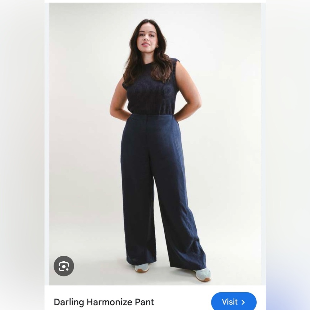 Darling Harmonize Linen Trousers - Navy
